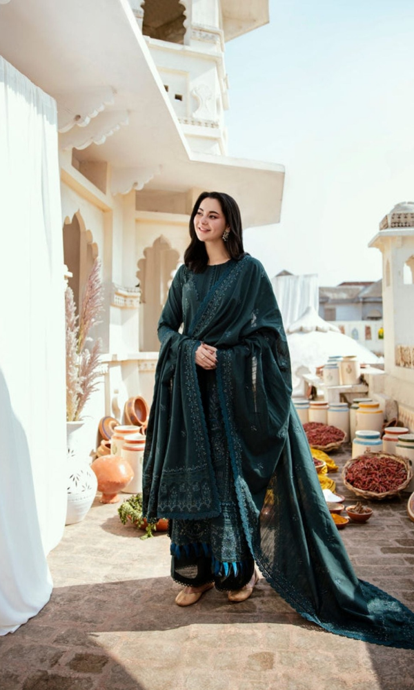 Maria.B 3PC Heavy Embroidered Lawn Suit