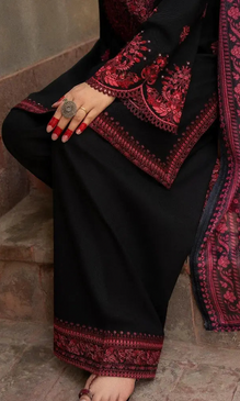 Baroque 3PC Heavy Embroidered Dhanak Suit ( Heavy Embroidered Dhanak Shawl )BRQ#1069