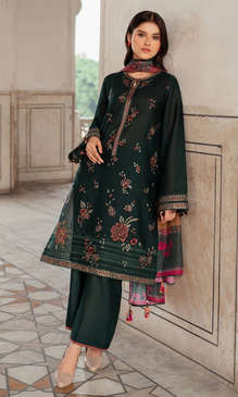 Jazmin - 3PC Embroidered Dhanak Suit