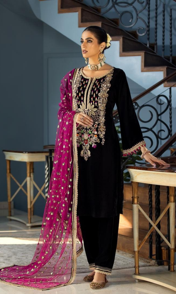 Khuda Baksh - 3PC Embroidered Suit - KB021