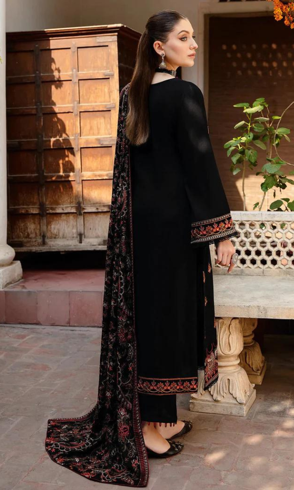 Bareeze - 3PC Embroidered Shirt With Heavy Embroidered Dhanak Shawl - mr 650