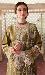 Maria.B 3PC Fully Embroidered Dhanak Shirt