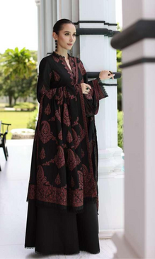 Bareeza 3PC Embroidered Dhanak Shirt