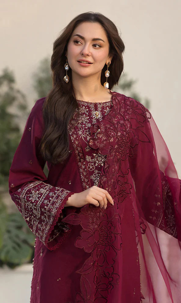 Qalamkar 3PC Fully Embroidered Lawn Suit Qlm#1