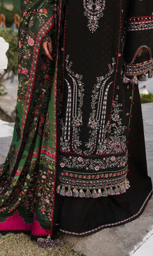 Hussain Rehar 3PC Fully Embroidered Dhanak Shirt mb _520