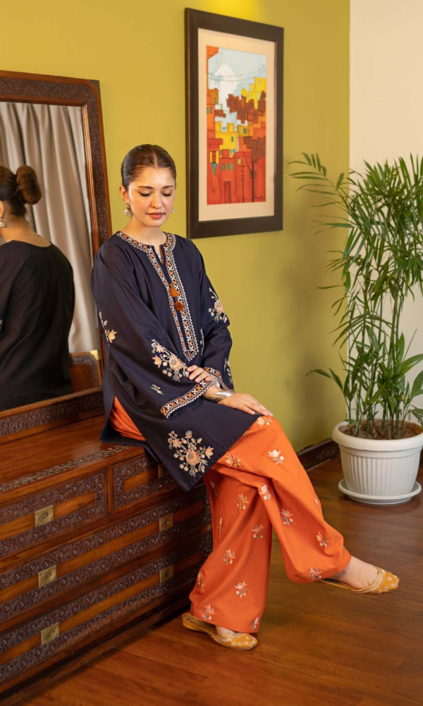 Jazmine 3PC Heavy Embroidered Dhanak Suit ( Embroidered Dhanak Shawl ) JZM#1065