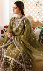 Maria.B 3PC Fully Embroidered Dhanak Shirt