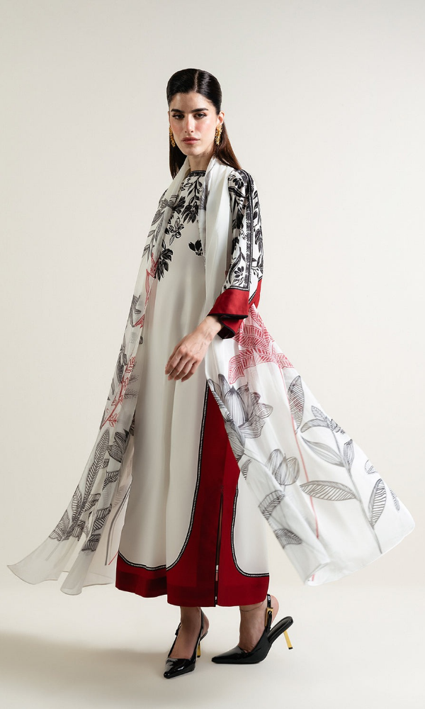 Lulusar - 3PC Printed Shamoz Silk Suit - LS035