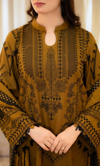 Jazmine - 3PC Heavy Embroidered lawn Suit with Embroidered lawn Shawl