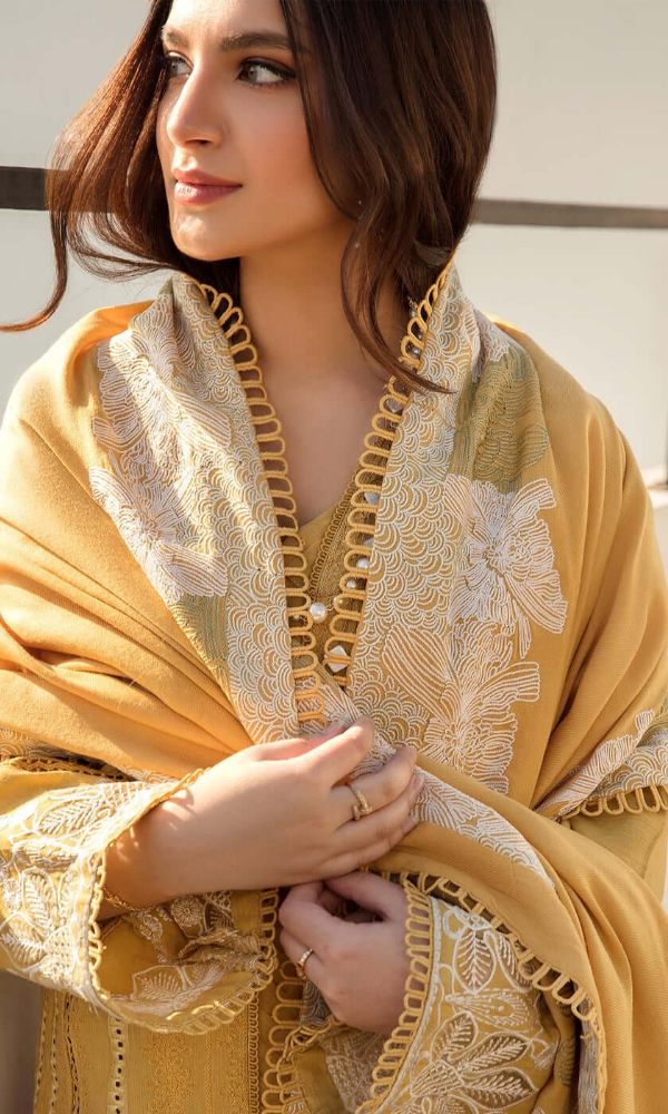 Saira Shakira - 3PC Heavy Embroidered Airjet Lawn Suit Fully Embroidered Lawn Dupatta