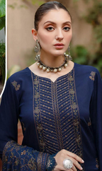 Bareeze - 3PC Embroidered Shirt With Heavy Embroidered Dhanak Shawl br_605