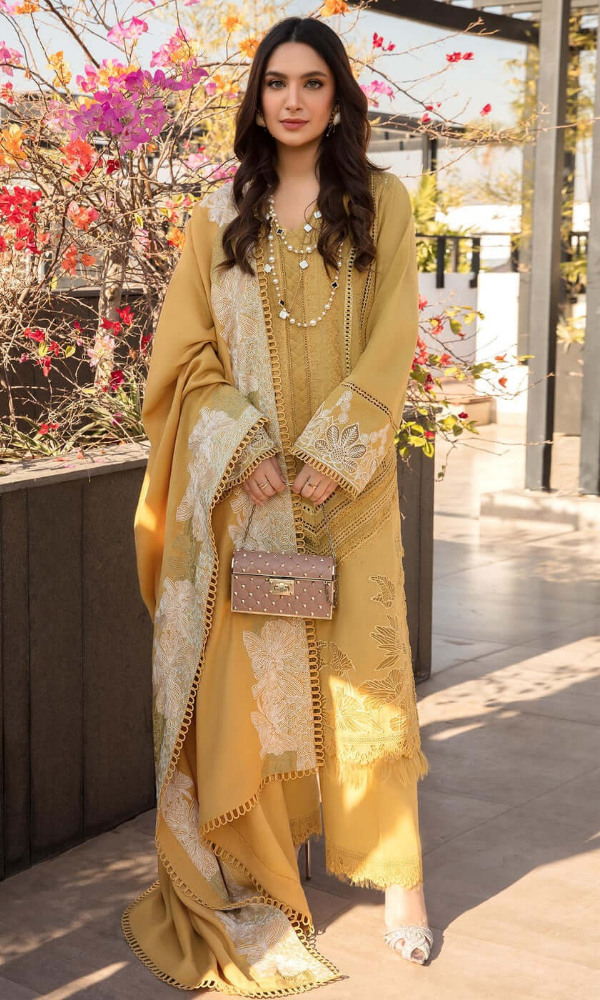 Saira Shakira - 3PC Heavy Embroidered Airjet Lawn Suit Fully Embroidered Lawn Dupatta