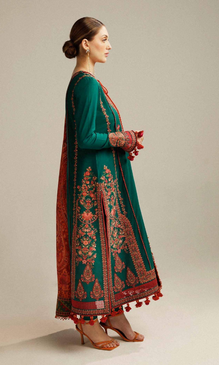 Hussain Rehar 3PC - Fully Embroidered Dhanak Fabric