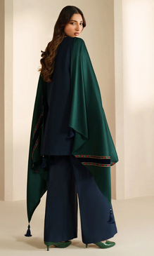 Jazmine 3PC Heavy Embroidered Dhanak Suit ( Embroidered Dhanak Shawl ) JZM#1065