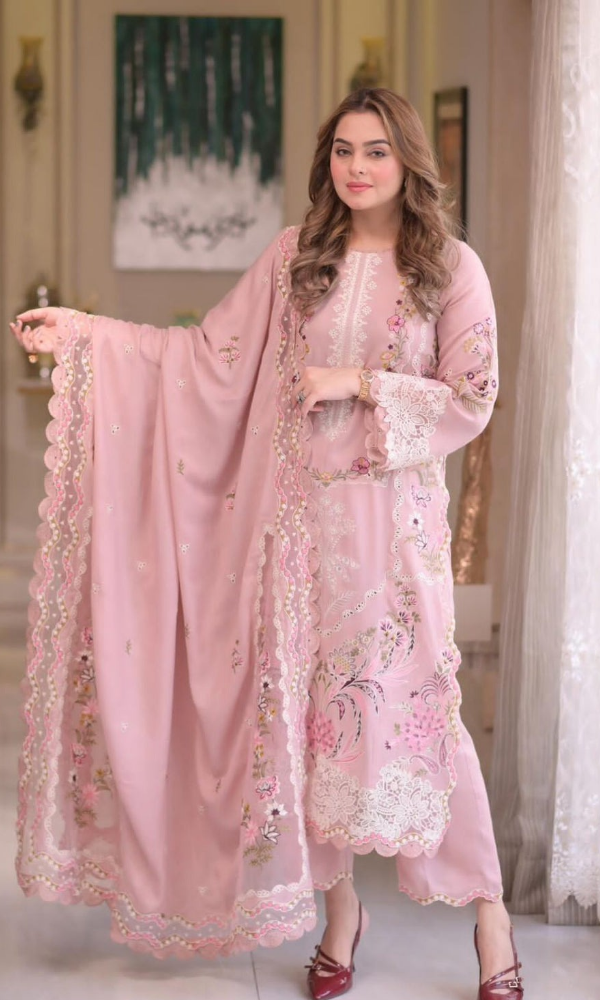 Aneela's Luxury 3PC Embroidery Lawn Suit Anls#1