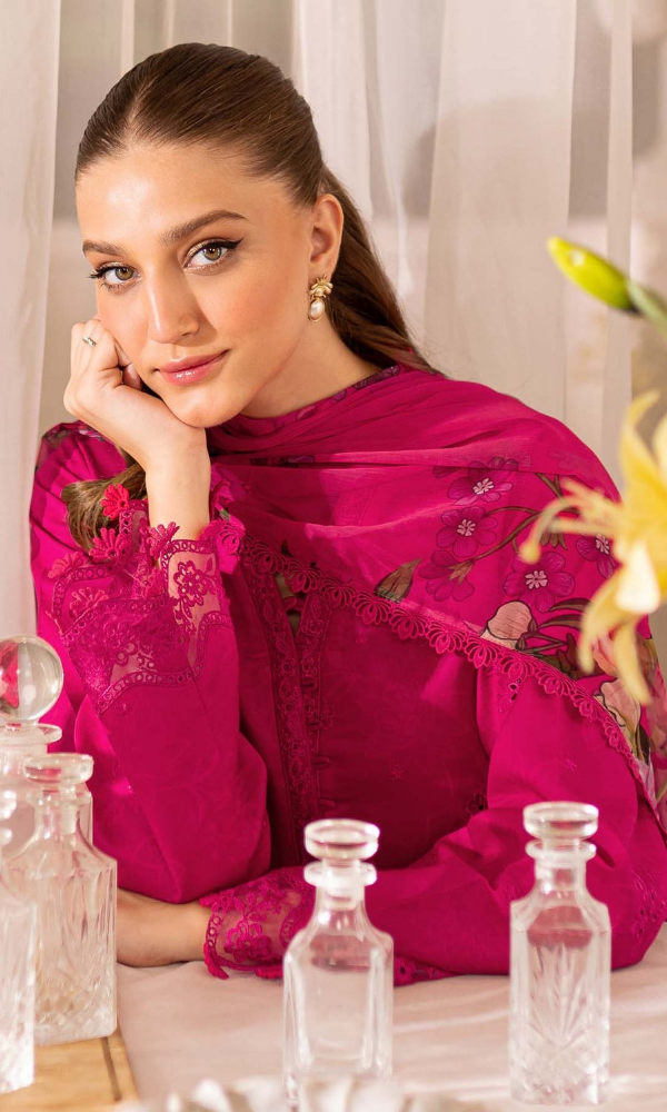 Maria.B 3PC (Unstitched) Embroidered Lawn Suit JZ-99