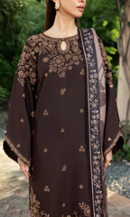 Maria.B 3PC Unstitched Heavy Embroidered Dhanak Suit ( Printed Woolen Shawl ) MRB#062