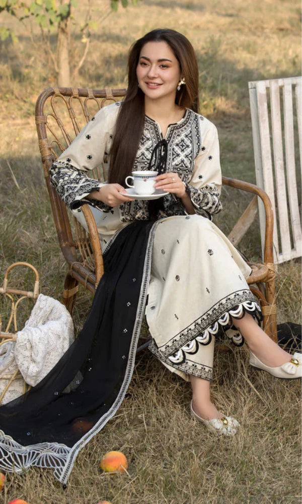 Maria.B 3PC Lawn Embroidered Suit -AL021